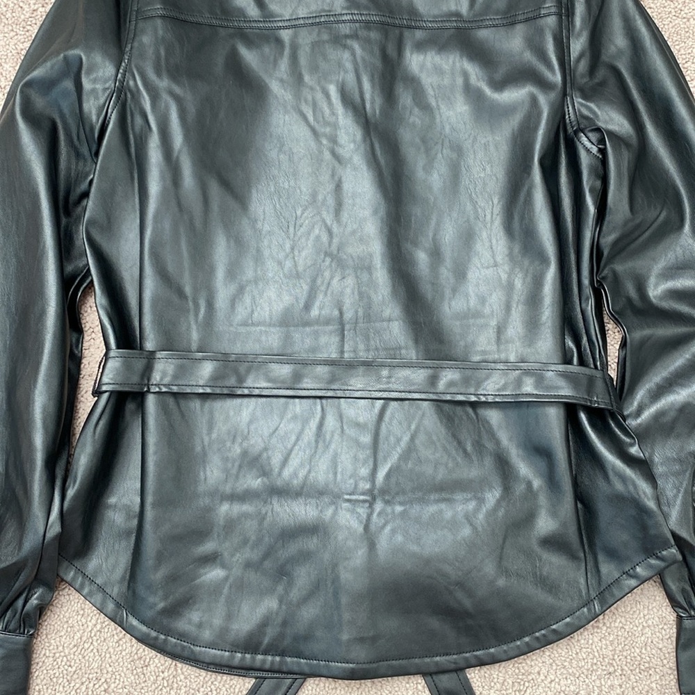 Paige Belize Faux Leather Shacket Size XS - Picture 15 of 16